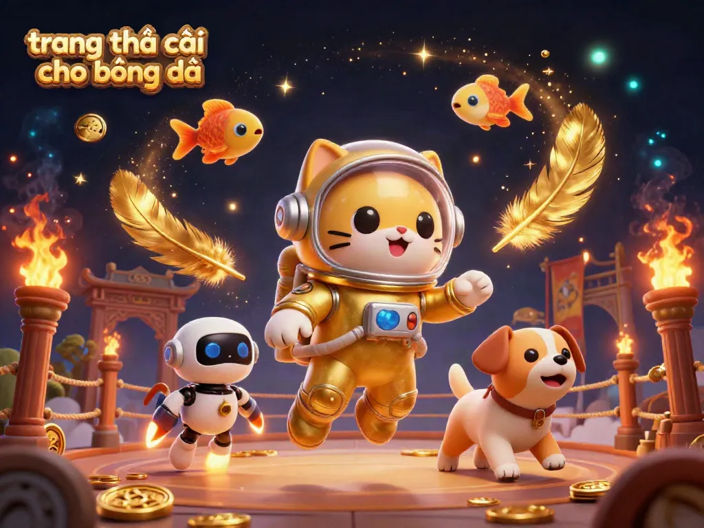 Engage in exciting betting activities with trusted trang nhà cái uy tín cho bóng đá, showcasing a dynamic 3D astronaut cat scene.